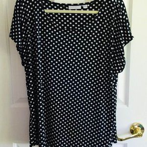 Susan Graver Polka Dot Top SIze XL